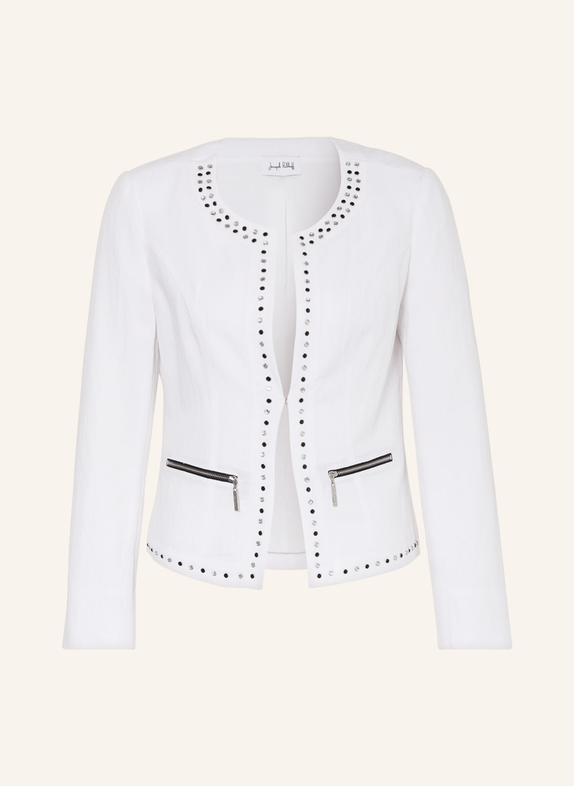 Image of Joseph Ribkoff Kastenjacke Mit Schmucksteinen weiss