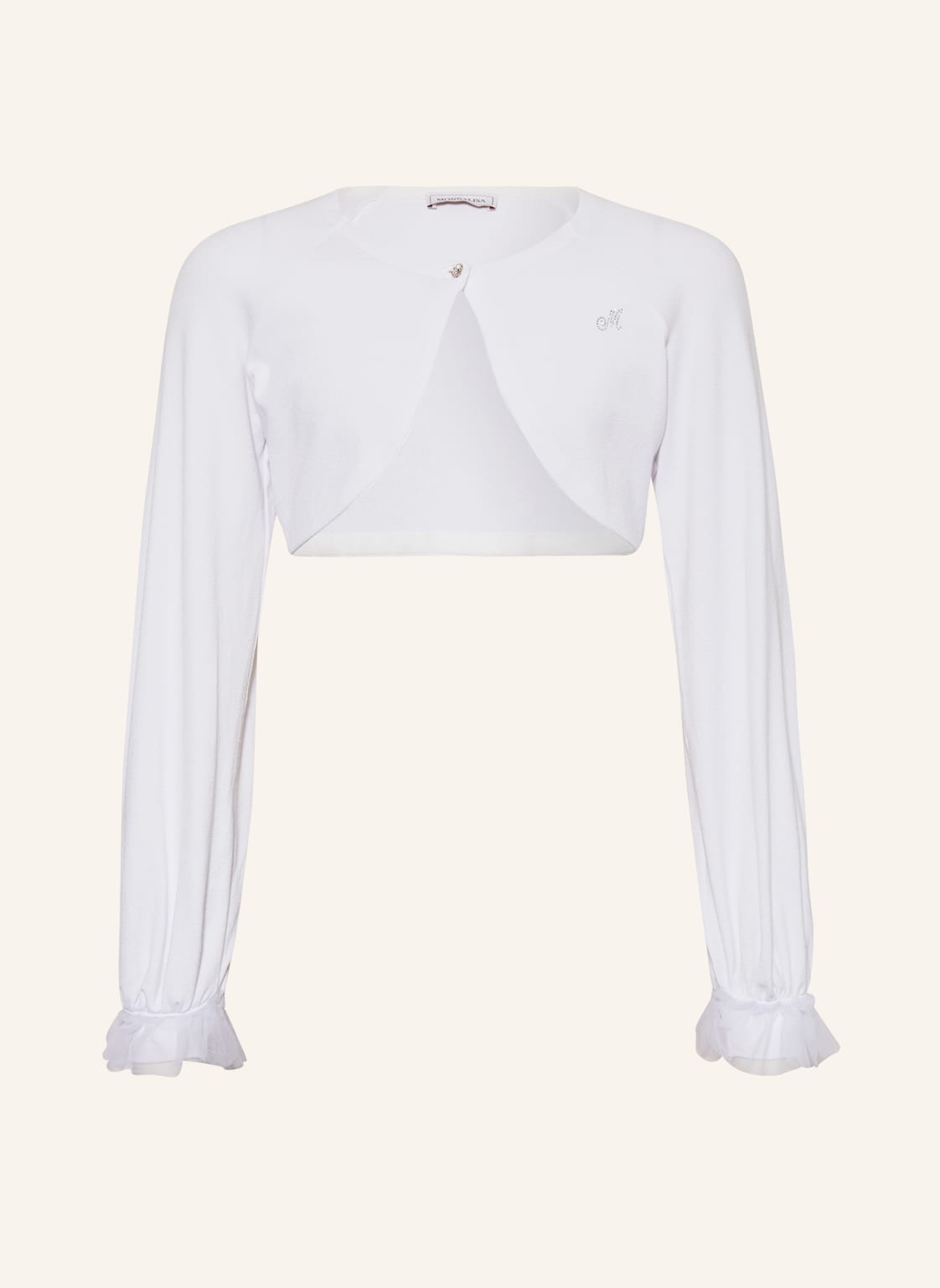 Image of Monnalisa Bolero Mit Schmucksteinen weiss