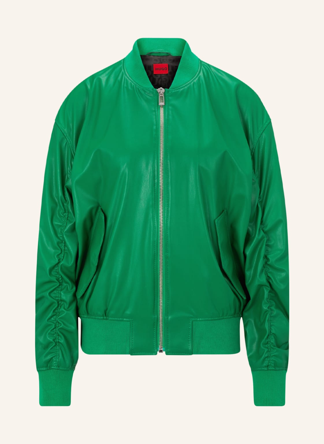 Image of Hugo Blouson Aleboma In Lederoptik gruen