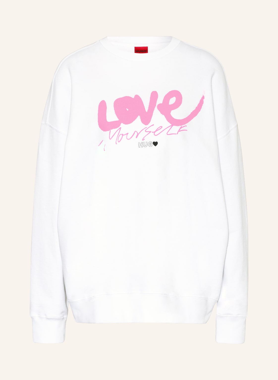 Image of Hugo Oversized-Sweatshirt Doccia weiss