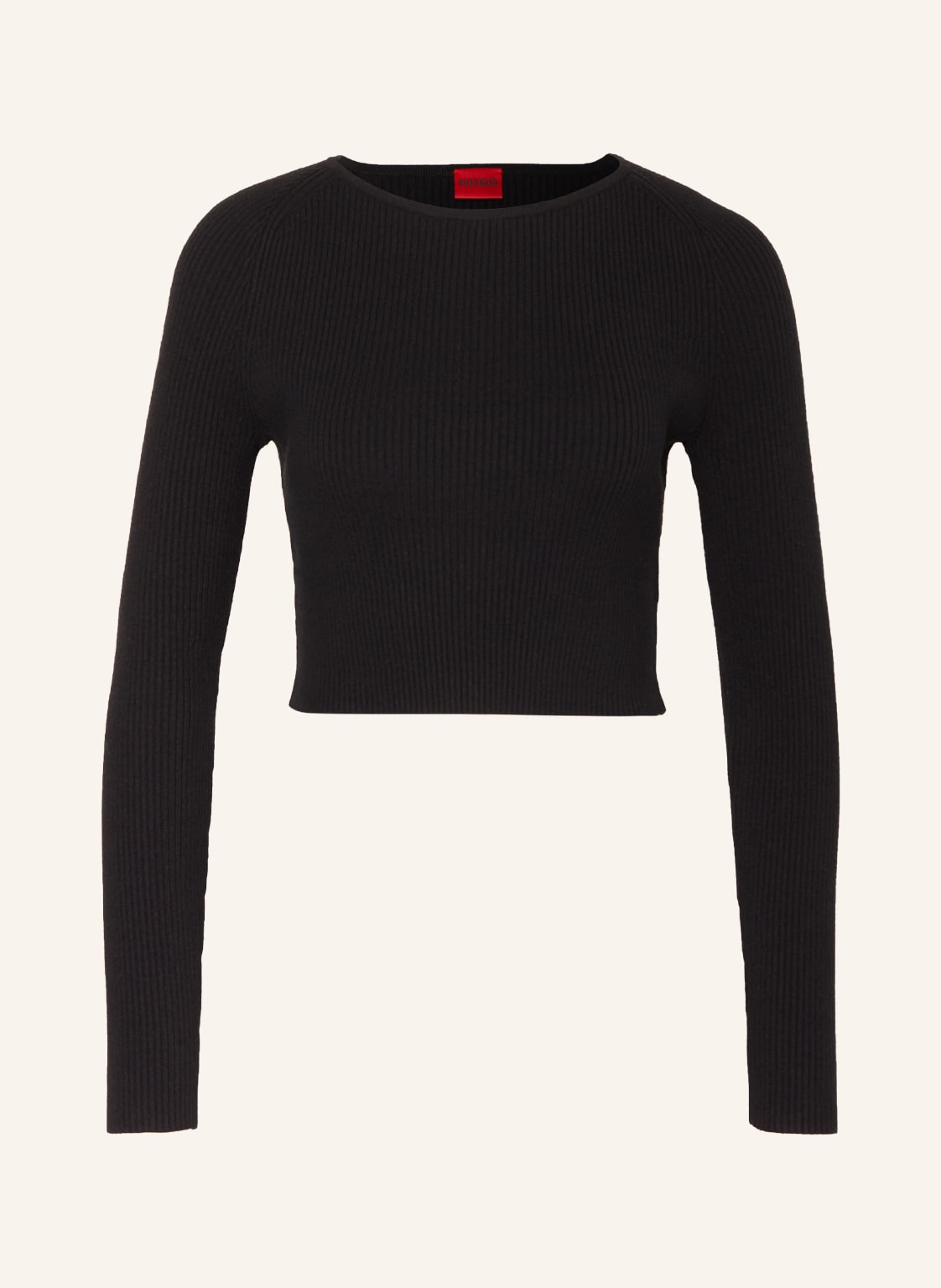 Image of Hugo Cropped-Pullover Sanderiny schwarz