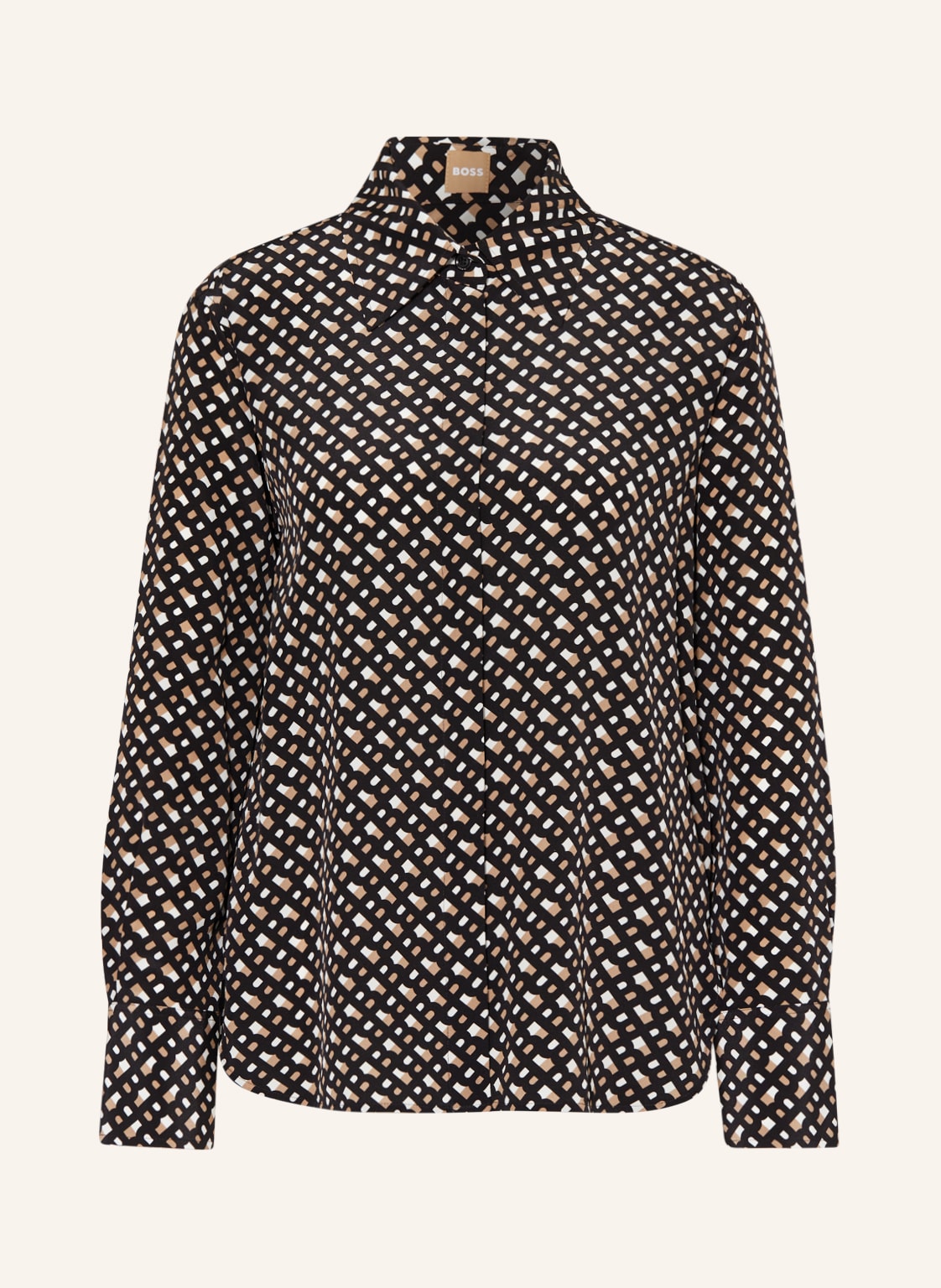 Image of Boss Hemdbluse Bente Aus Seide beige