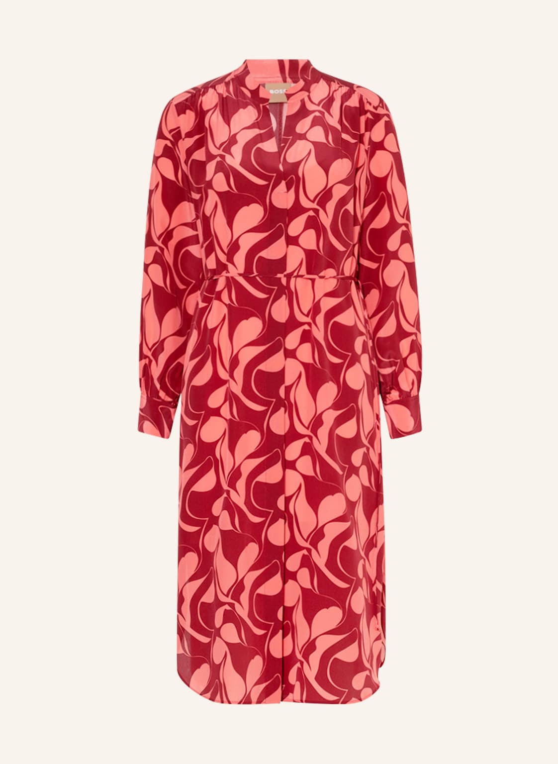 Image of Boss Hemdblusenkleid Dibanora Aus Seide pink