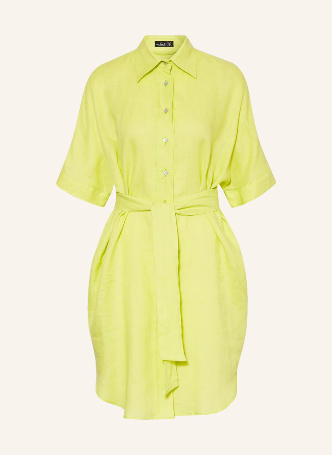 Image of Van Laack Hemdblusenkleid Khama Aus Leinen gelb