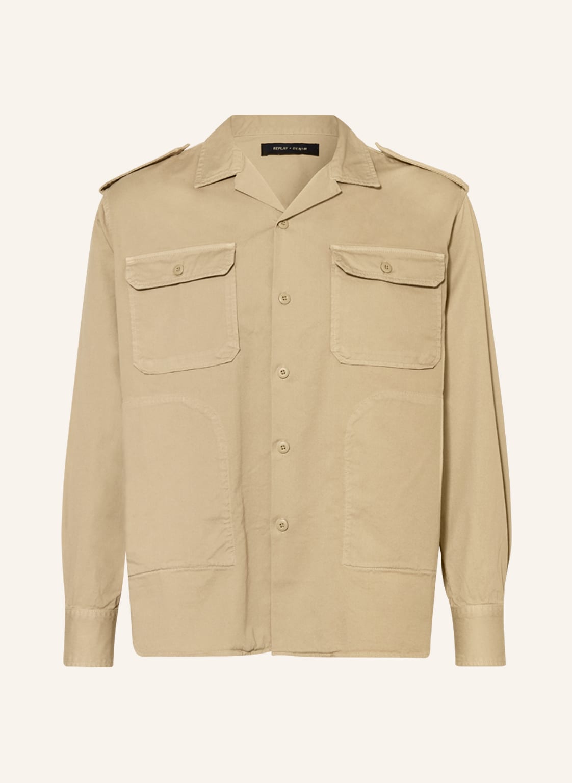 Image of Replay Overshirt beige
