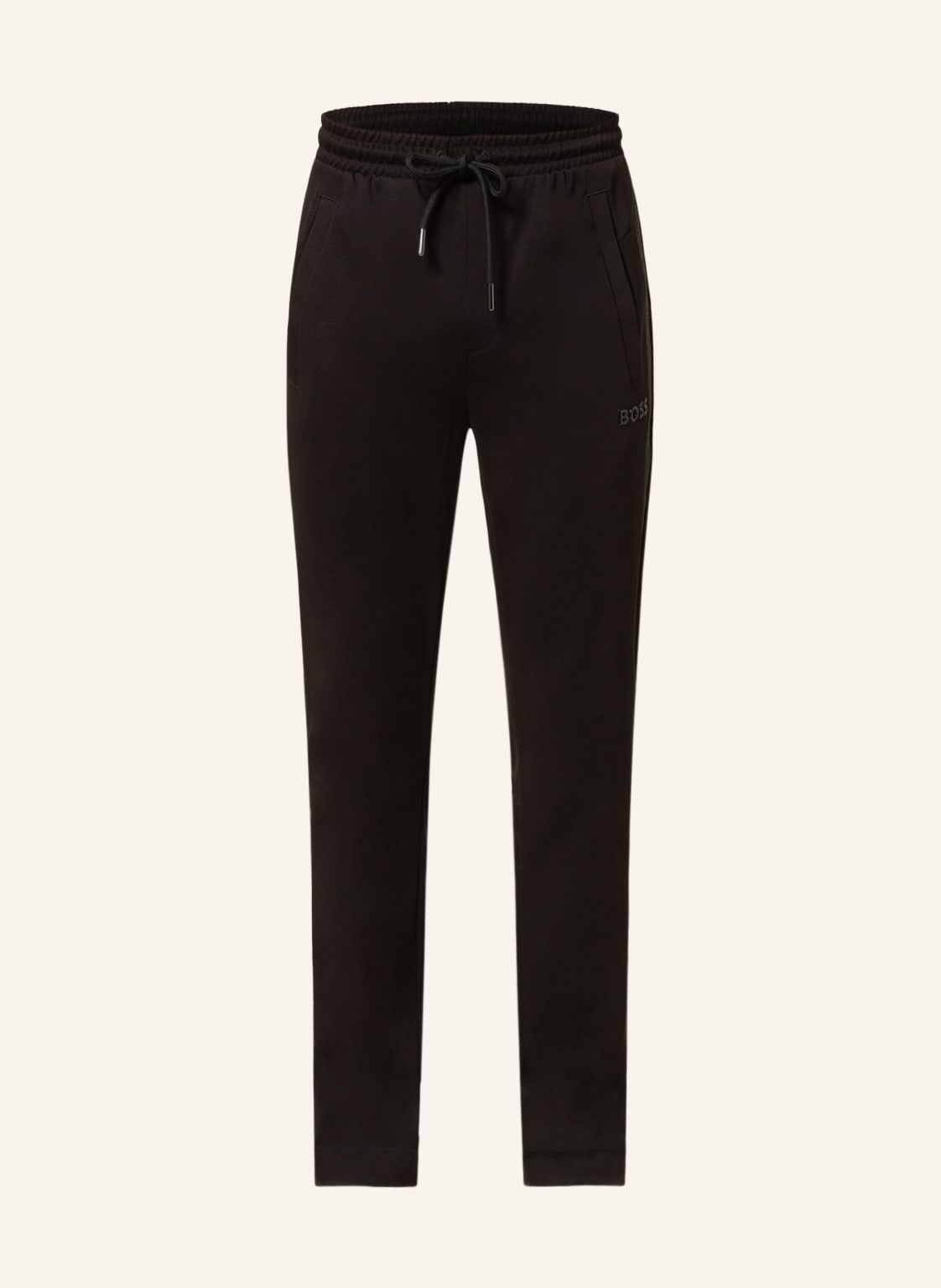 Image of Boss Hose Hadim Im Jogging-Stil Regular Fit Mit Galonstreifen schwarz