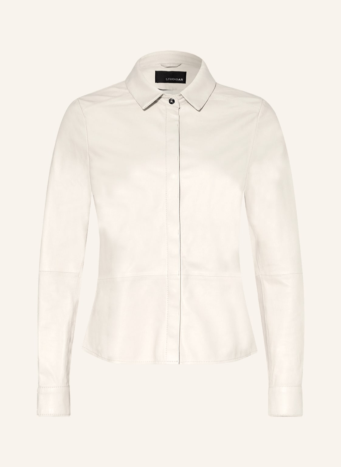Image of Studio Ar Lederbluse Dita beige