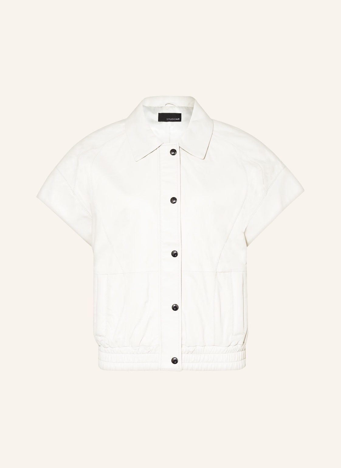 Image of Studio Ar Lederweste Zohra weiss