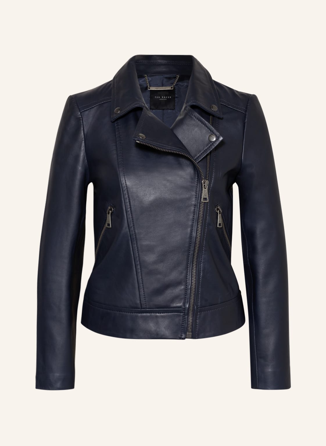 Image of Ted Baker Lederjacke Ellaar blau