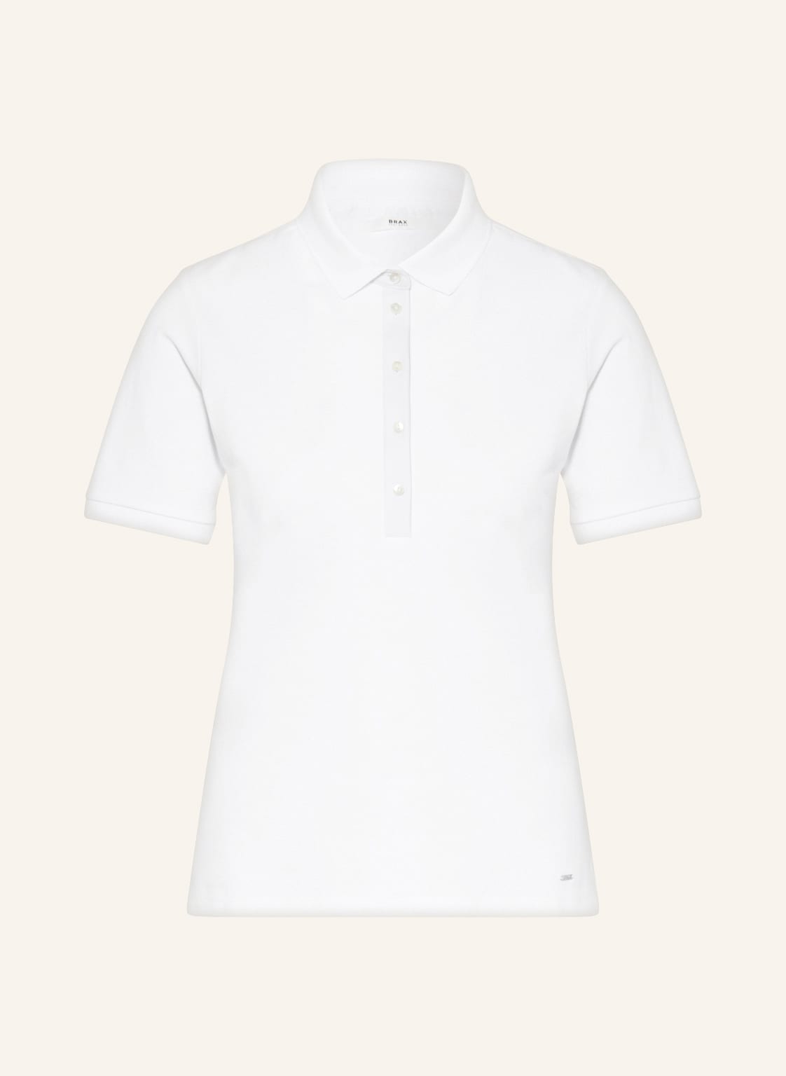 Image of Brax Piqué-Poloshirt Cleo weiss