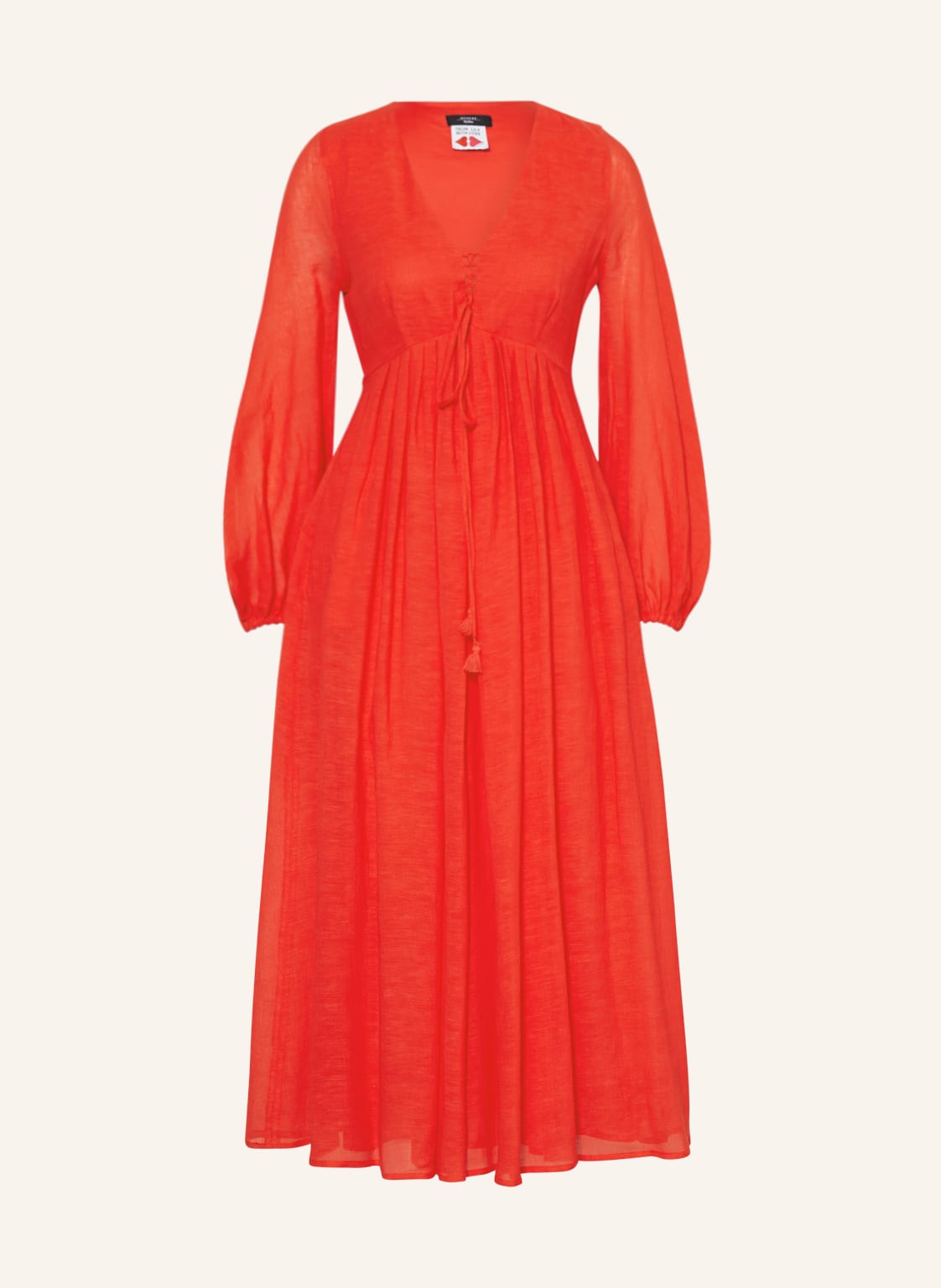 Image of Weekend Maxmara Kleid Deodara Mit Leinen rot