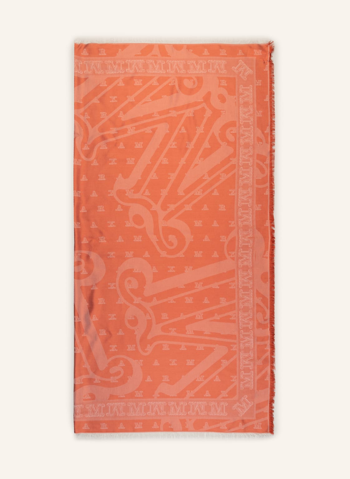 Image of Max Mara Tuch Gastone Mit Seide orange