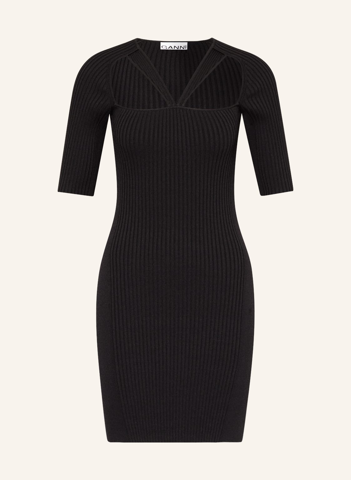 Image of Ganni Strickkleid schwarz