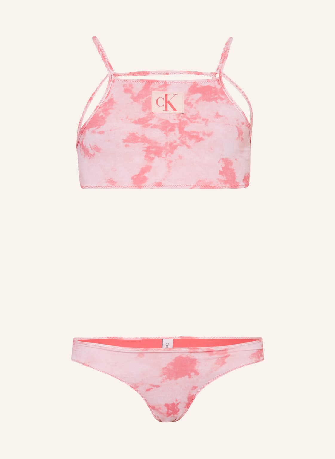 Image of Calvin Klein High-Neck-Bikini Authentic pink