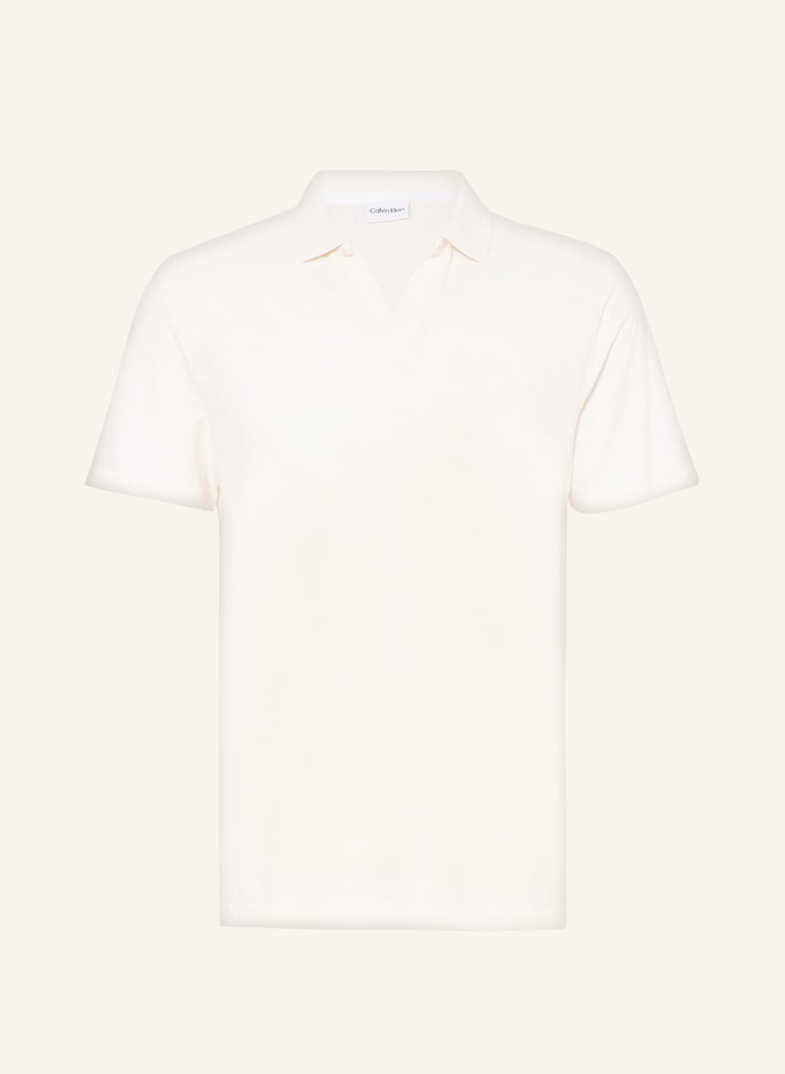 Image of Calvin Klein Jersey-Poloshirt weiss