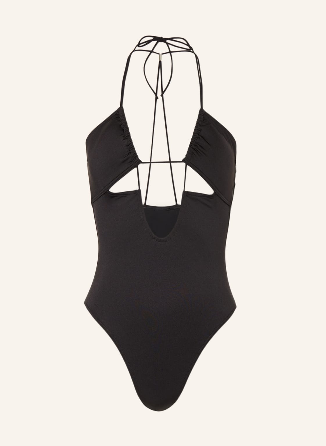 Image of Calvin Klein Neckholder-Badeanzug Multi Ties schwarz