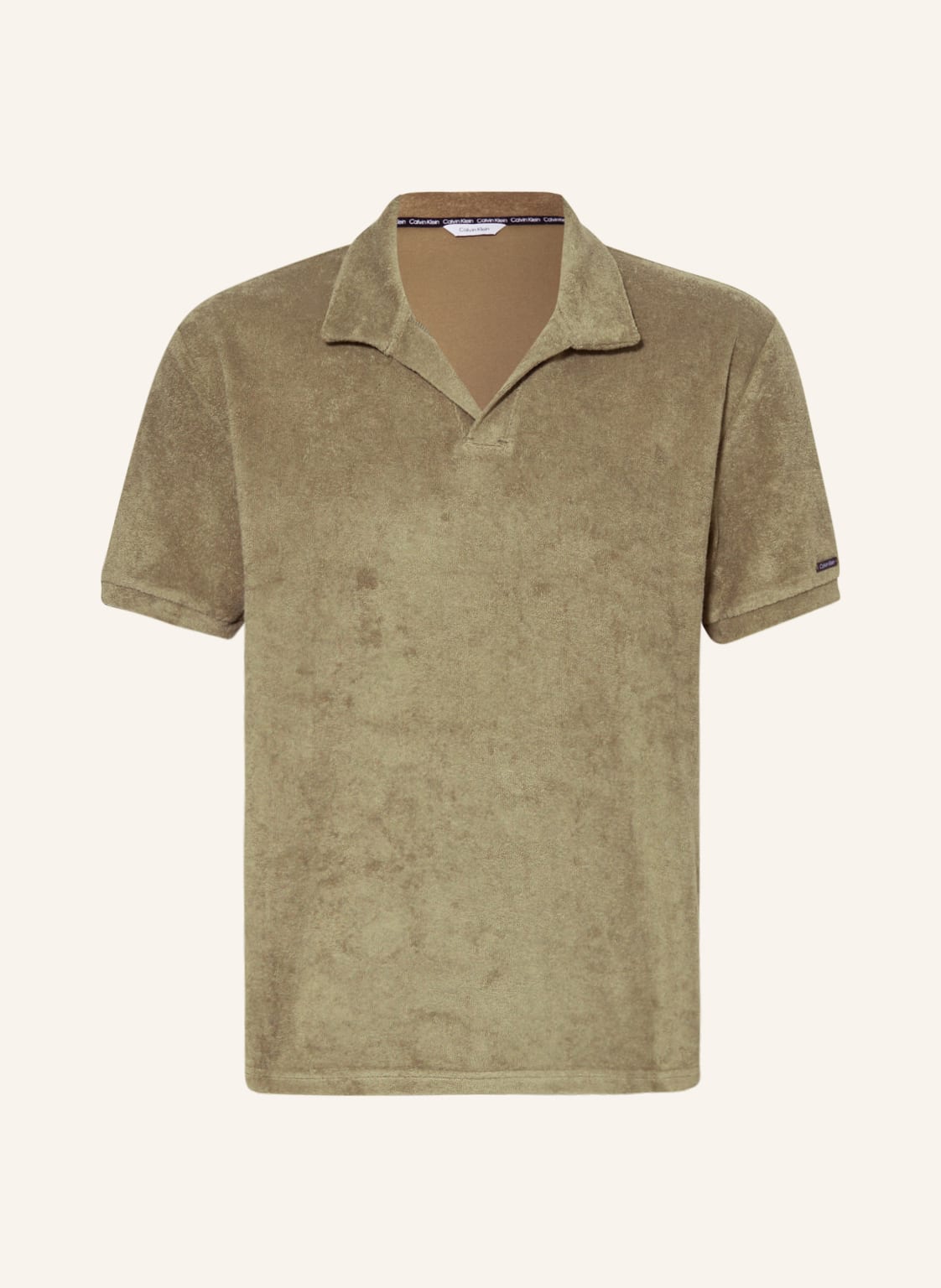 Image of Calvin Klein Frottee-Poloshirt gruen