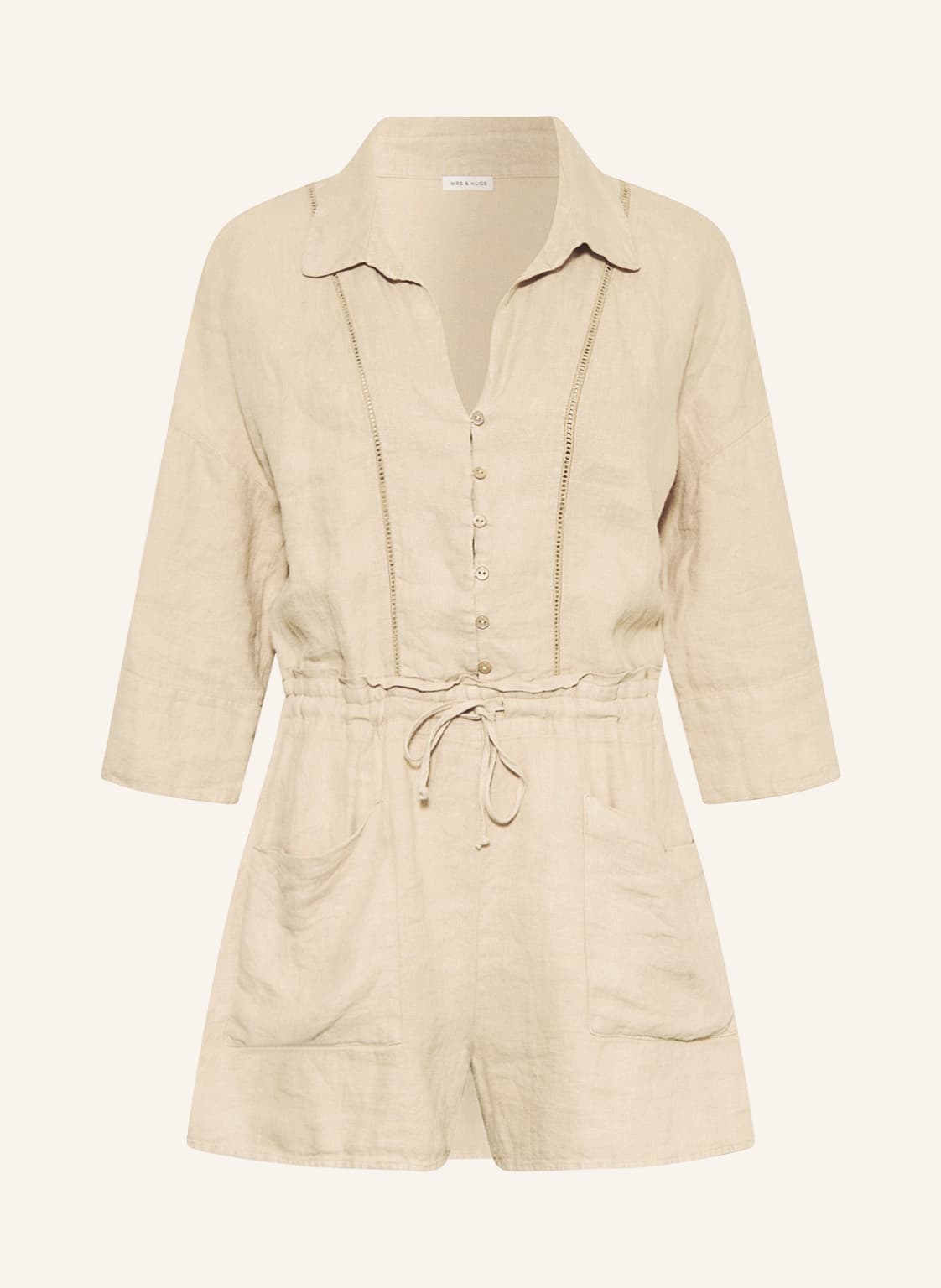 Image of Mrs & Hugs Leinen-Jumpsuit beige