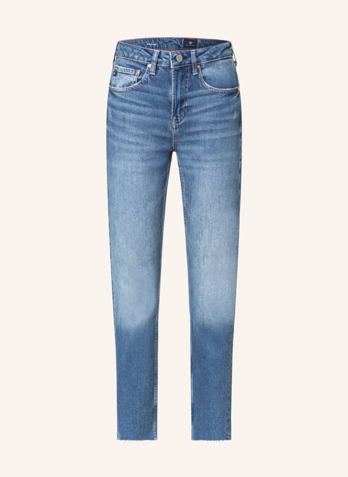 Image of Ag Jeans Straight Jeans Girlfriend blau