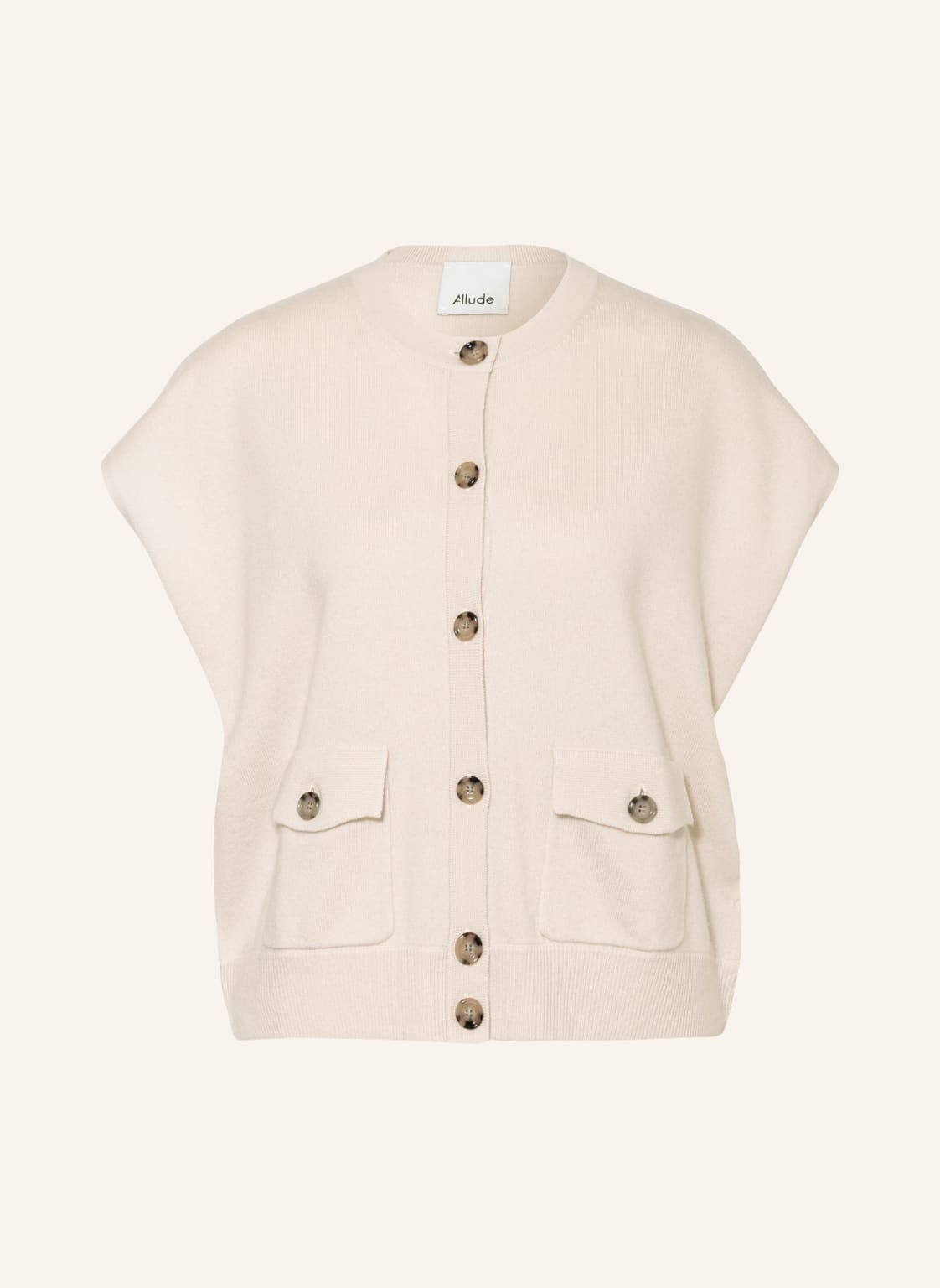 Image of Allude Strickweste Mit Cashmere beige
