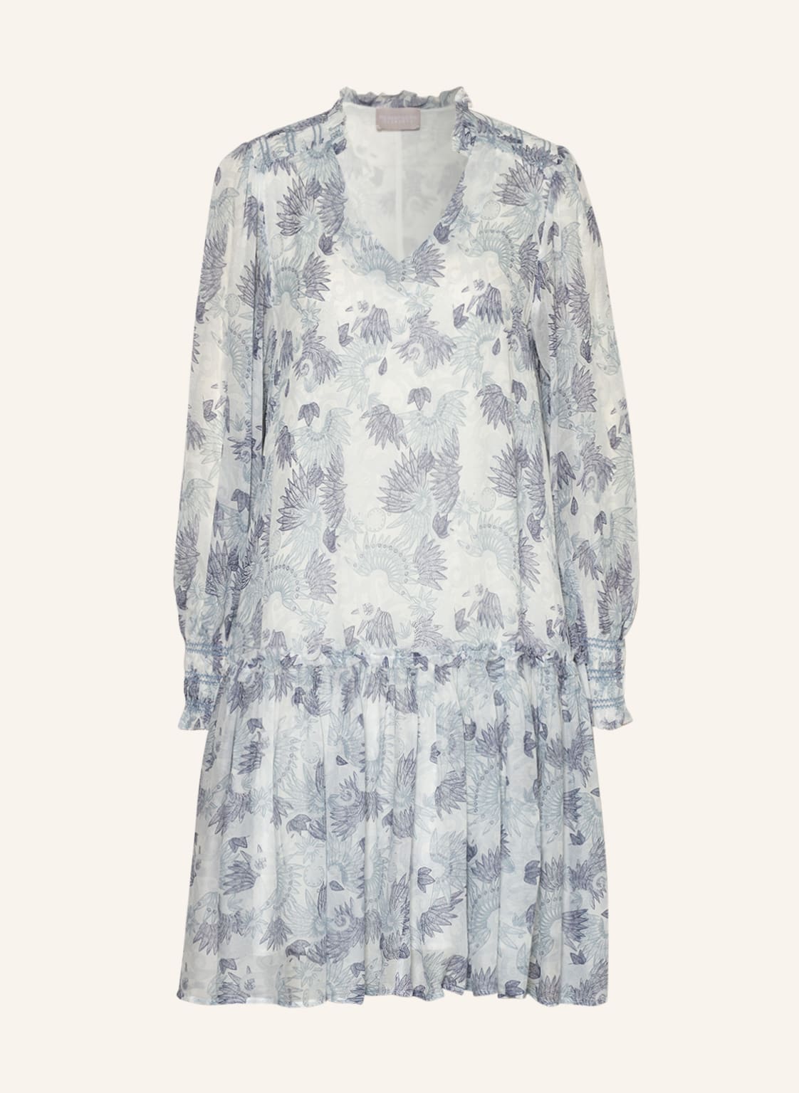 Image of Hemisphere Kleid Pixi Mit Rüschen blau