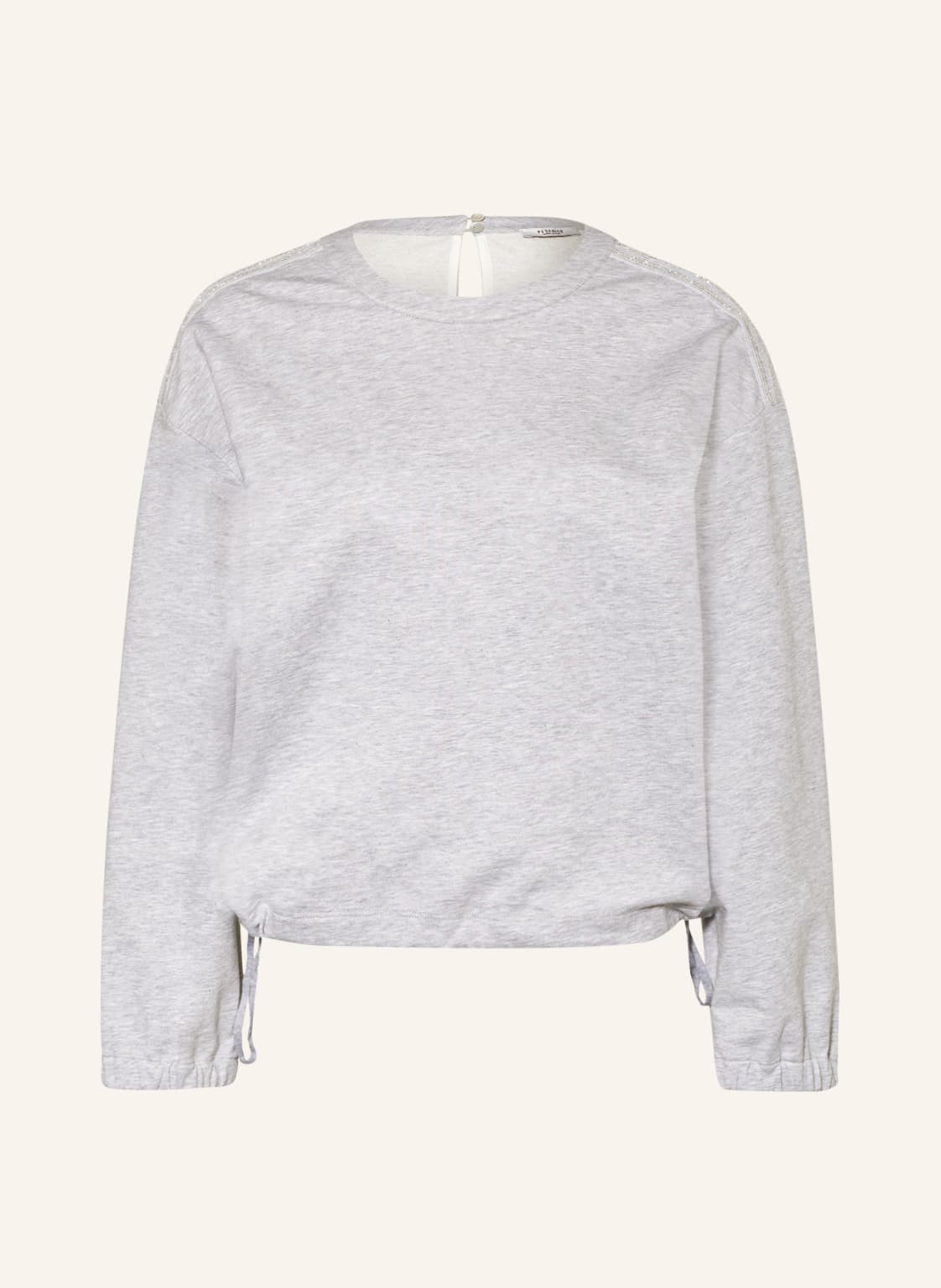 Image of Peserico Sweatshirt Mit Schmucksteinen grau