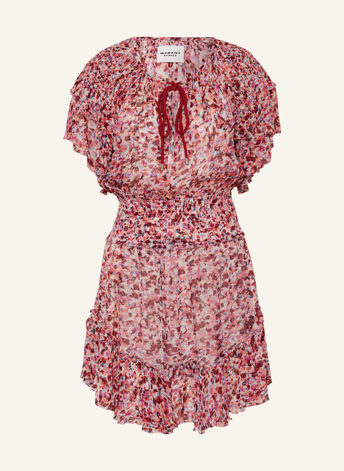 Image of Isabel Marant Étoile Kleid Florise Mit Rüschen rot