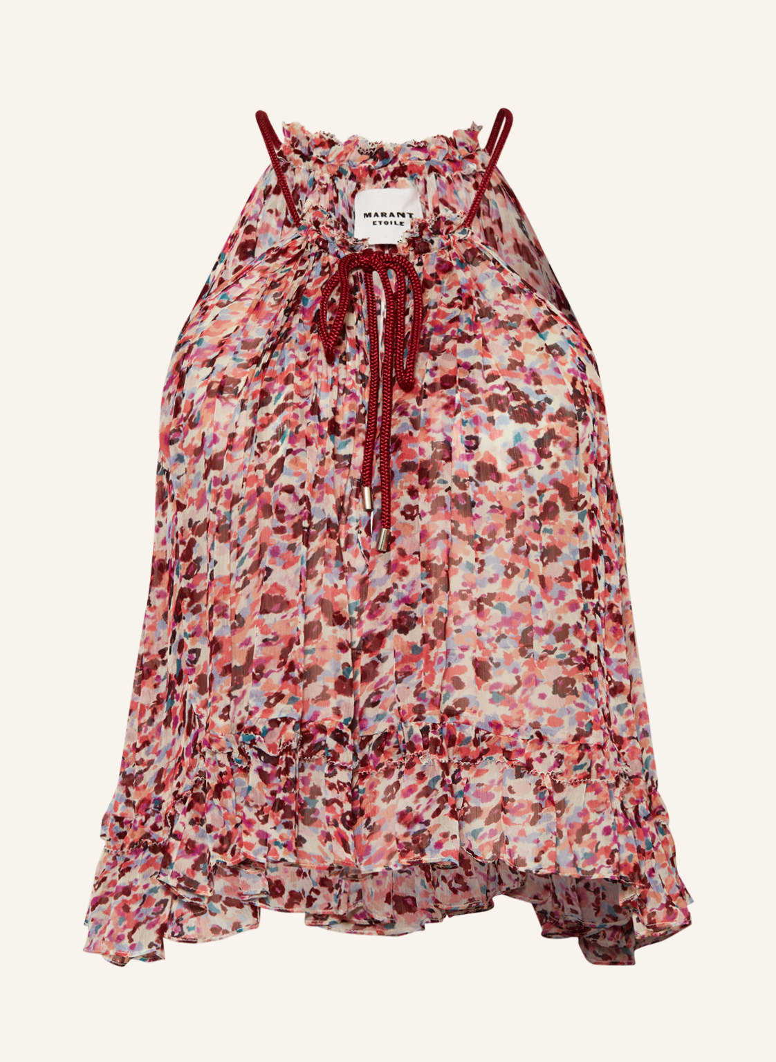 Image of Isabel Marant Étoile Top Fabino Mit Rüschen rot