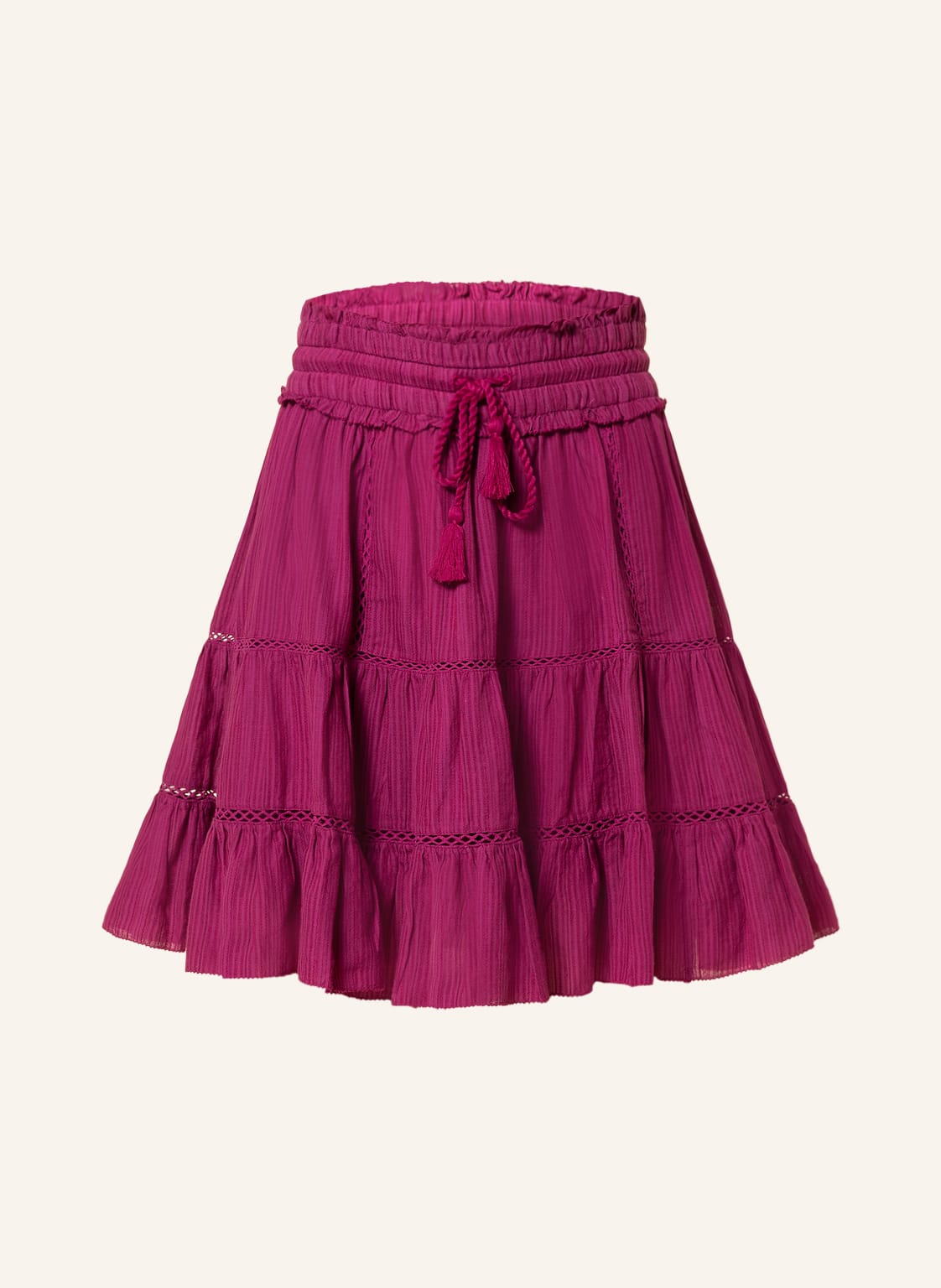 Image of Isabel Marant Étoile Rock Lioline Mit Leinen Und Rüschen pink