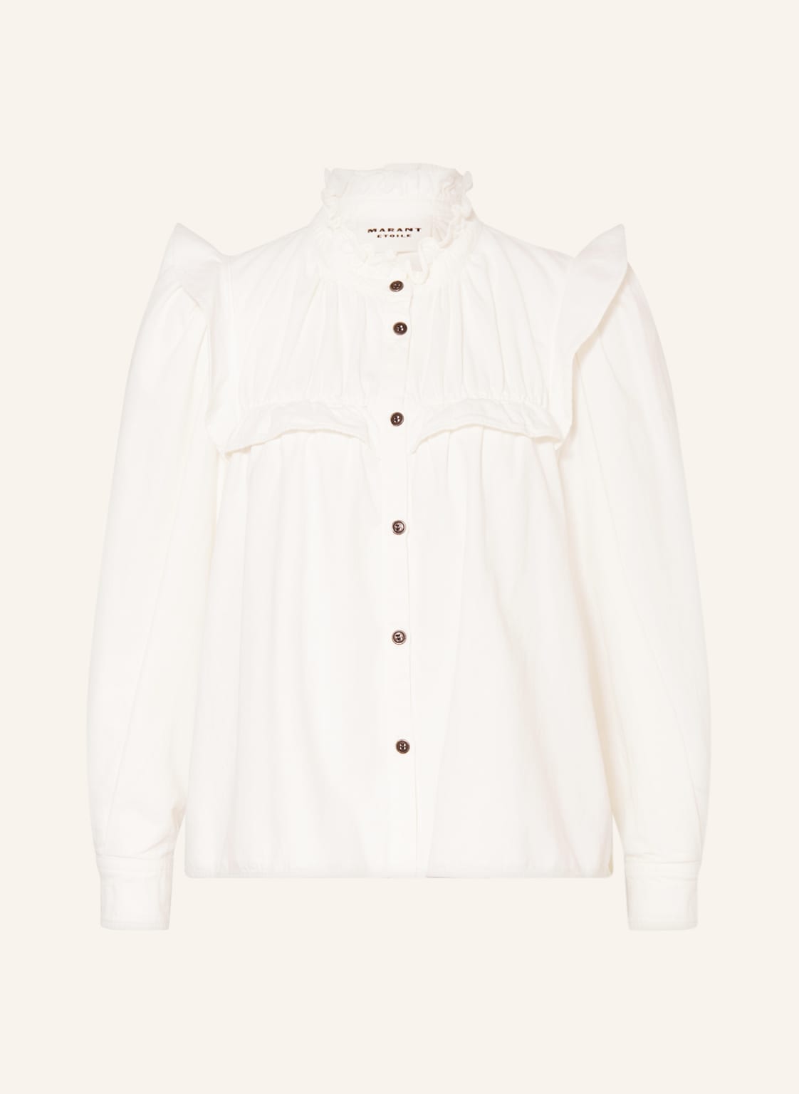 Image of Isabel Marant Étoile Hemdbluse Idety Mit Volants Und Rüschen weiss