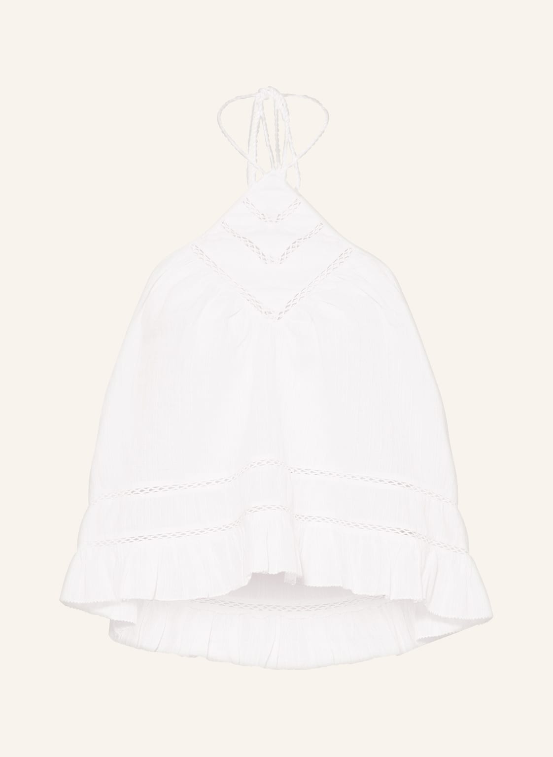 Image of Isabel Marant Étoile Top Lisio Mit Leinen Und Rüschen weiss