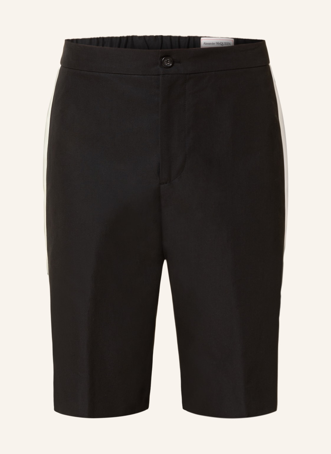 Image of Alexander Mcqueen Shorts Mit Galonstreifen schwarz