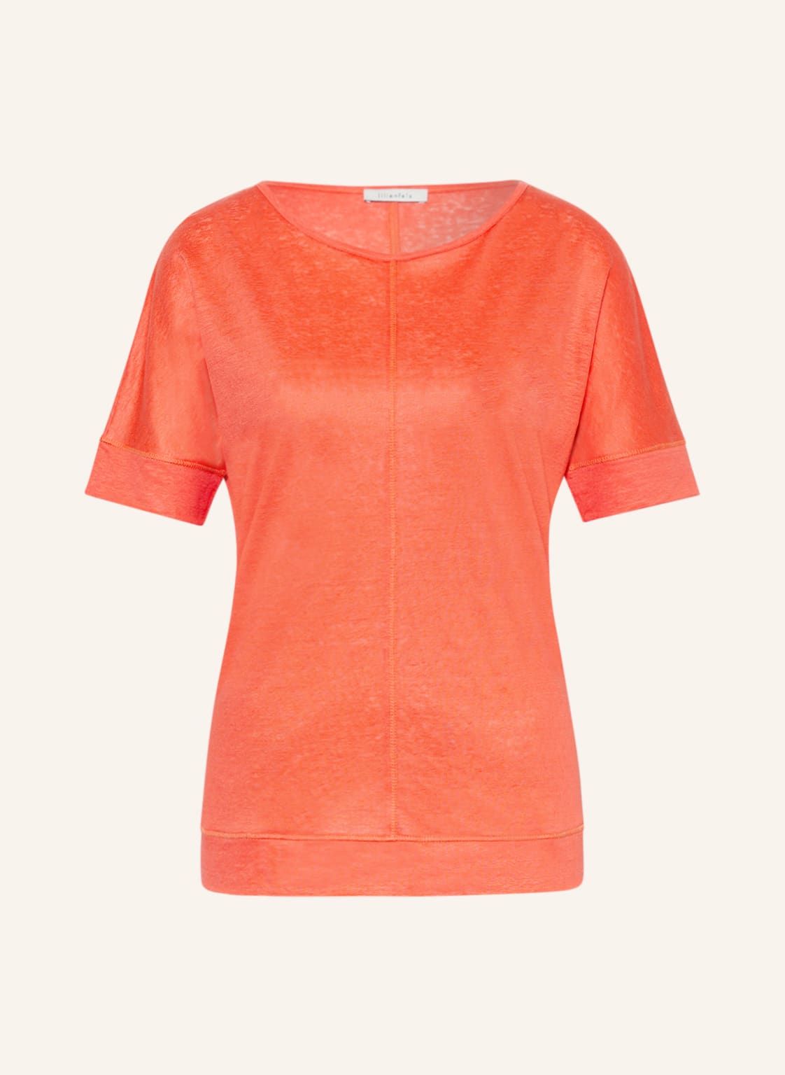 Image of Lilienfels T-Shirt Aus Leinen orange