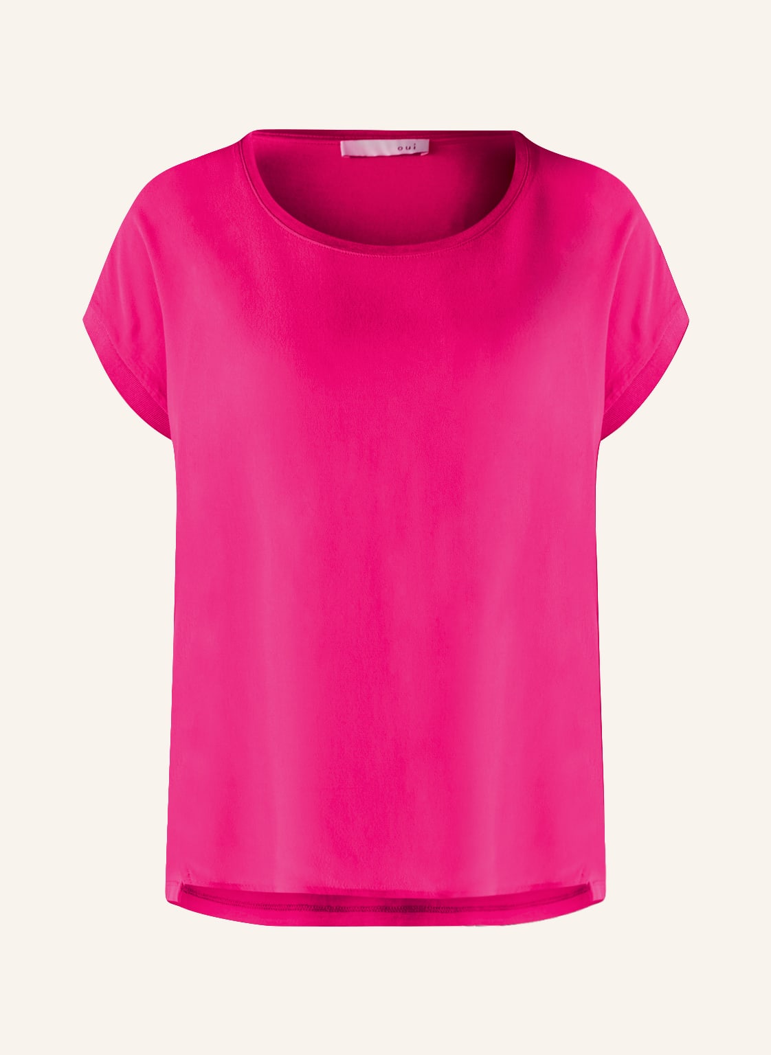 Image of Oui Blusenshirt Im Materialmix pink