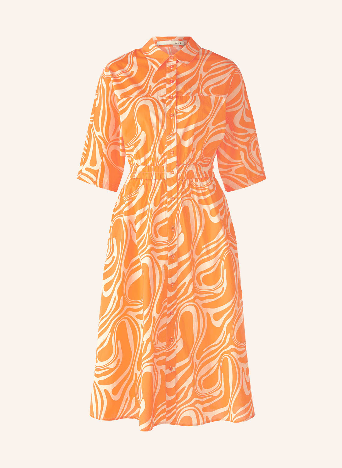 Image of Oui Hemdblusenkleid orange