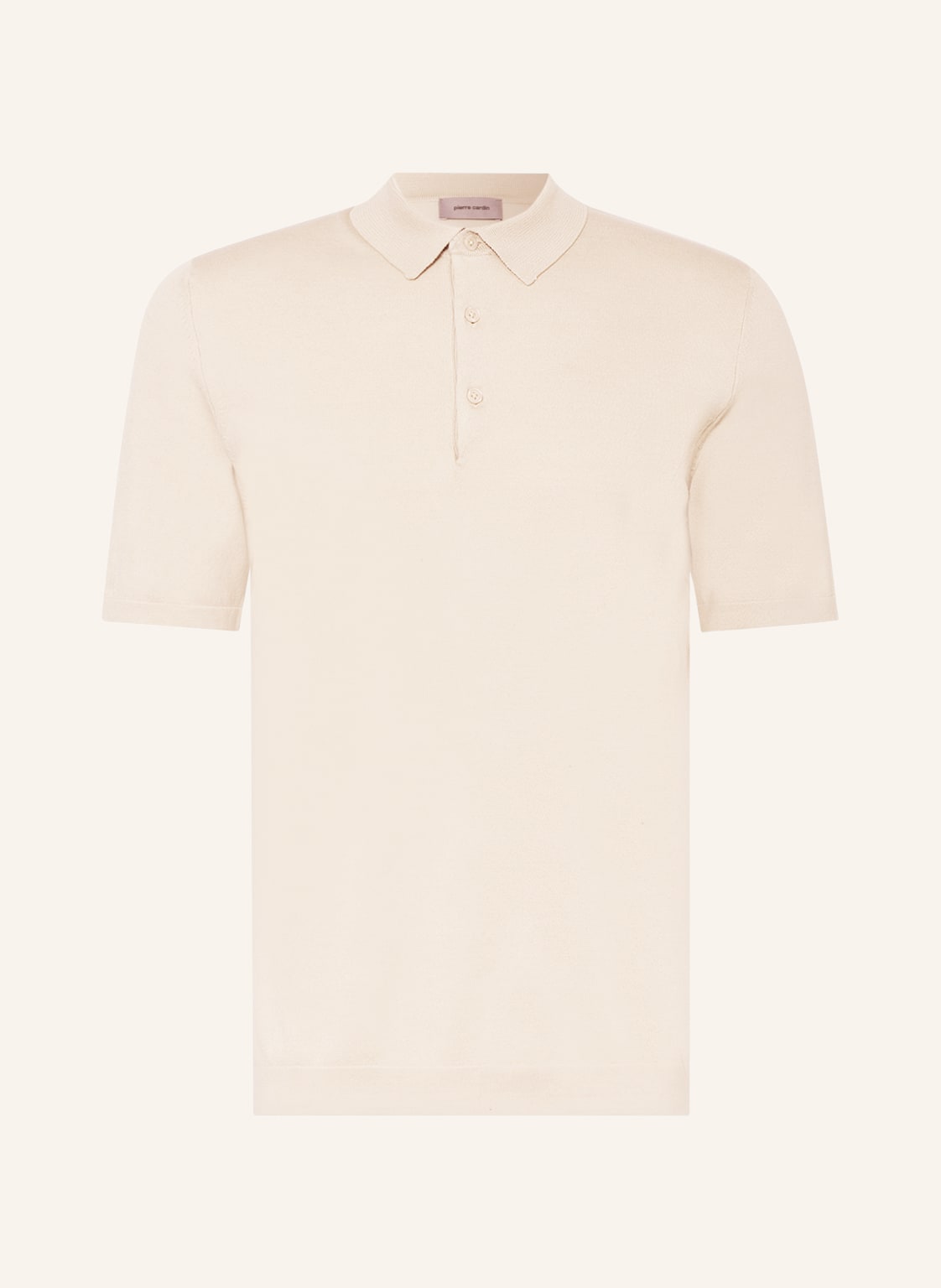 Image of Pierre Cardin Strick-Poloshirt beige