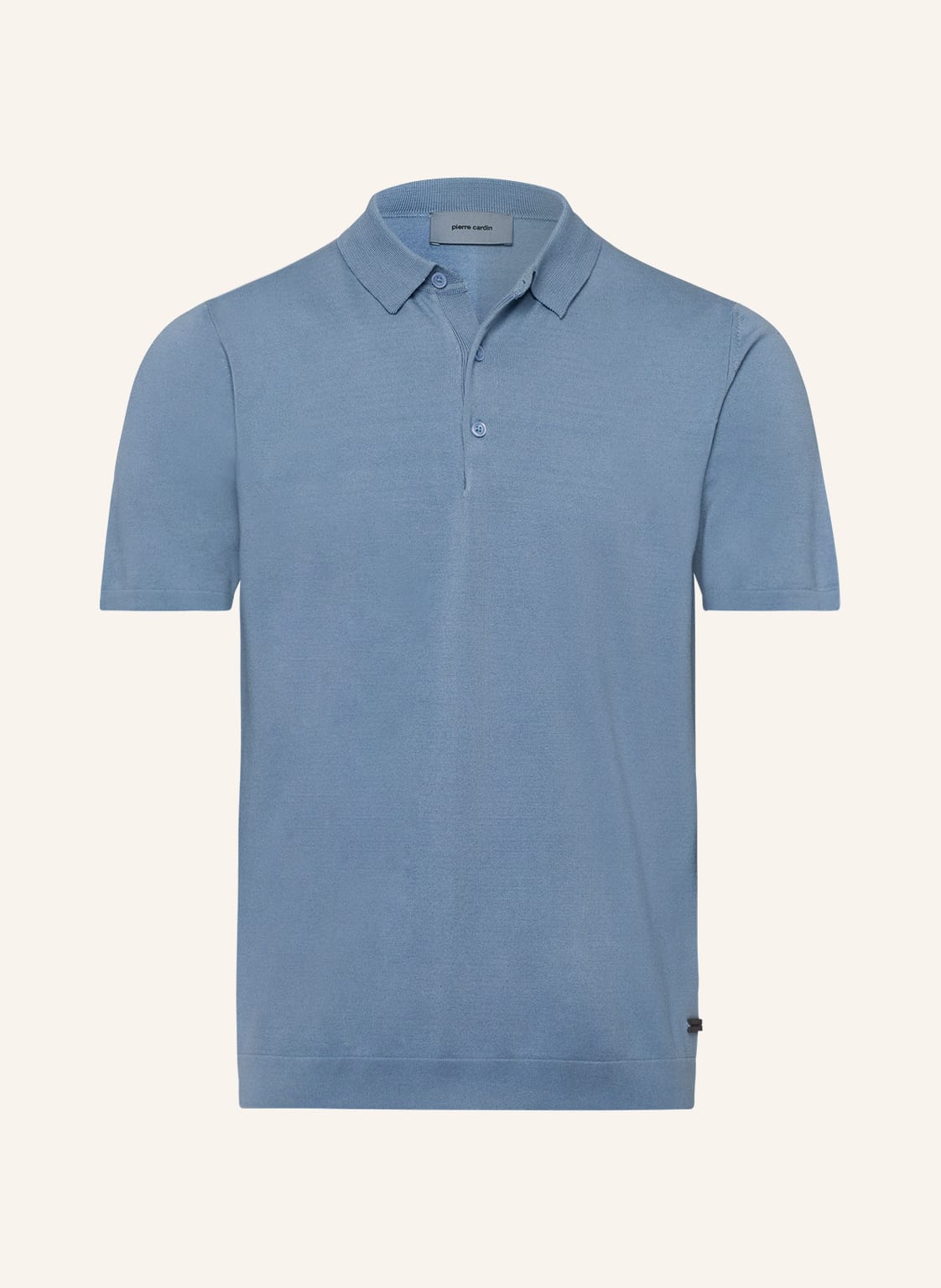 Image of Pierre Cardin Strick-Poloshirt blau
