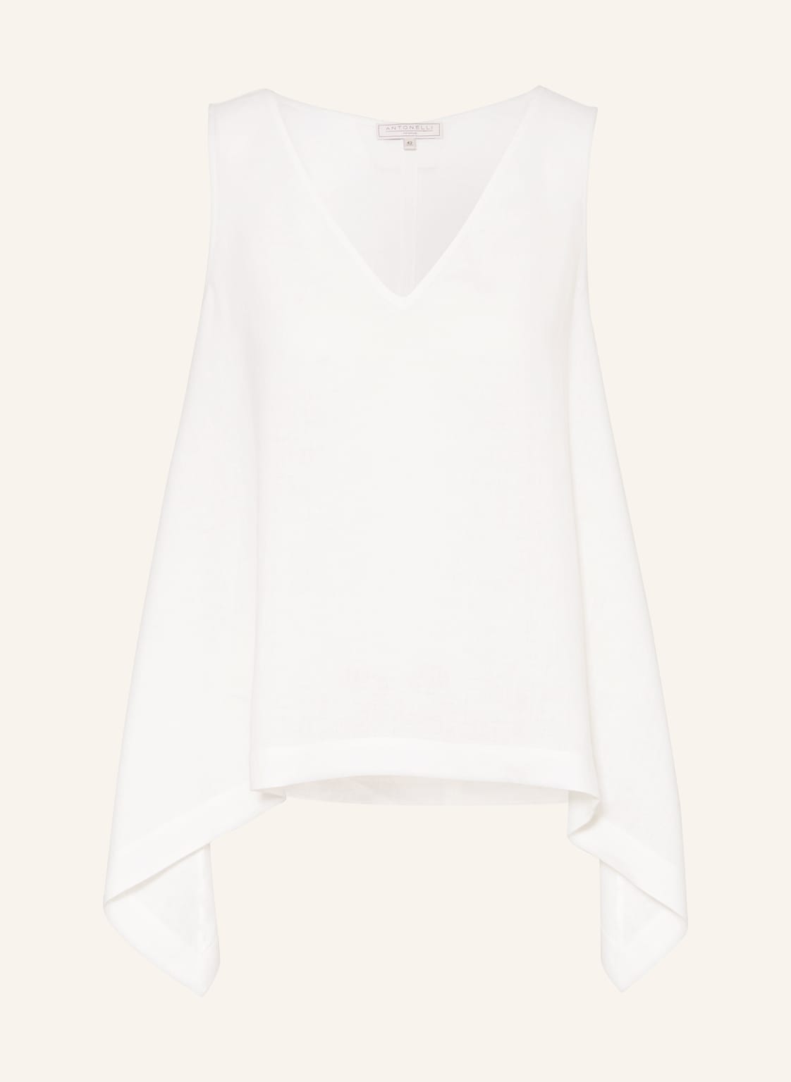 Image of Antonelli Firenze Blusentop Aus Leinen weiss