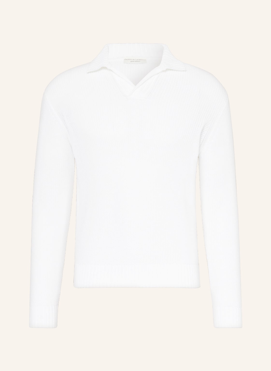 Image of Filippo De Laurentiis Strick-Poloshirt weiss