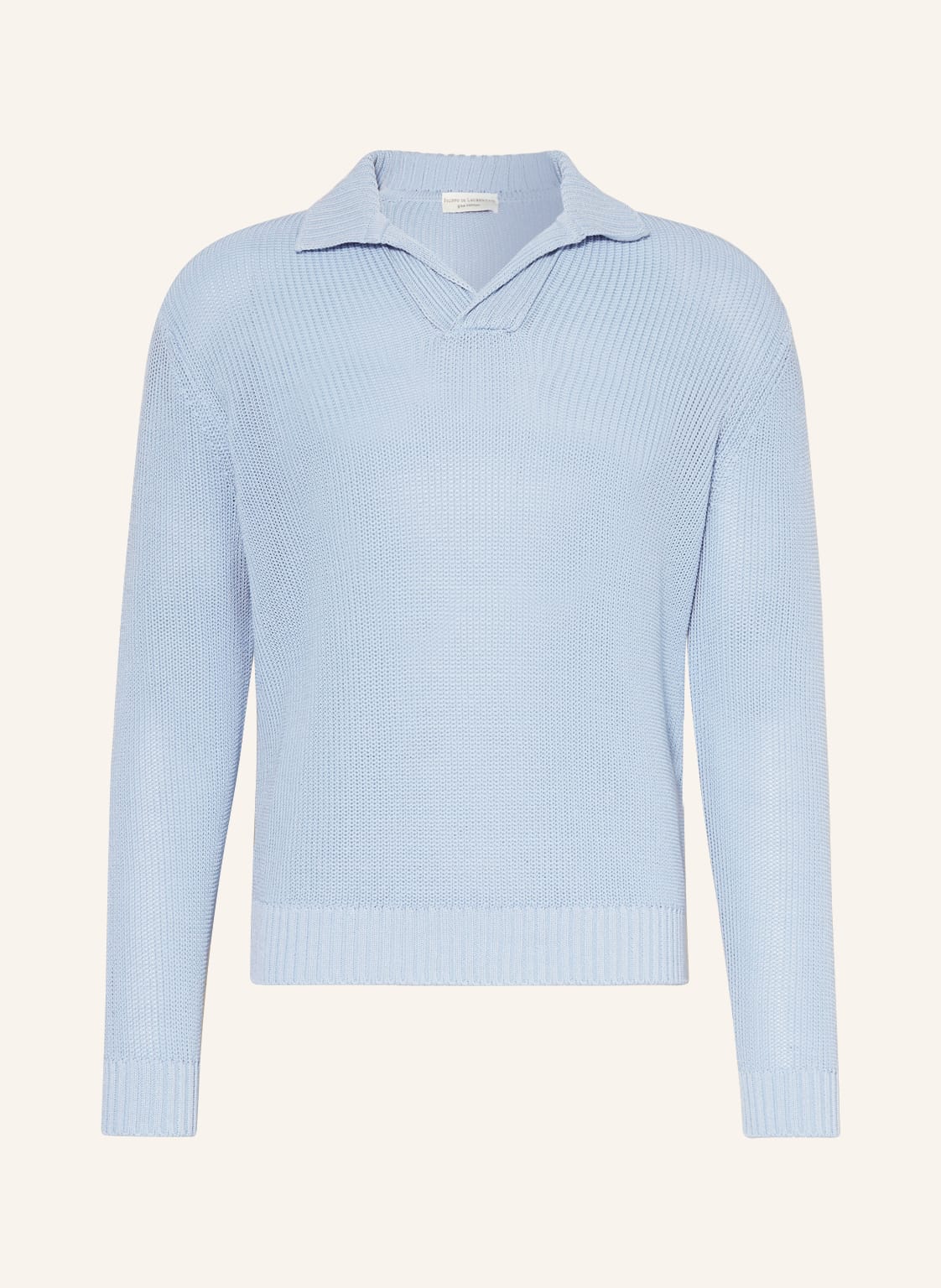 Image of Filippo De Laurentiis Strick-Poloshirt blau