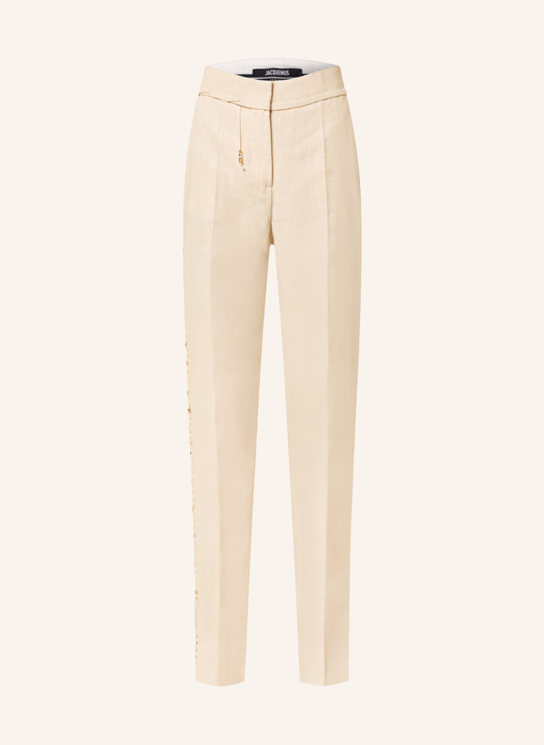 Image of Jacquemus Hose Le Pantalon Tibau Brode Mit Leinen weiss