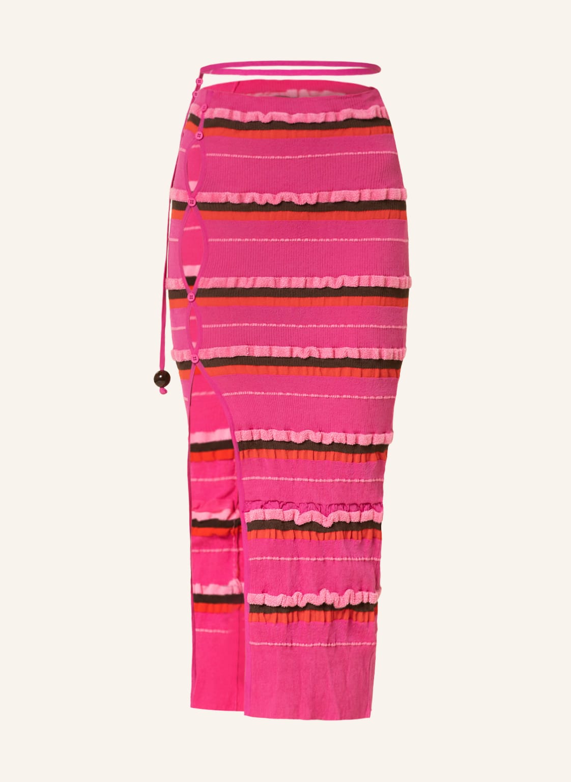 Image of Jacquemus Rock La Jupe Maille Concha Mit Cut-Outs pink