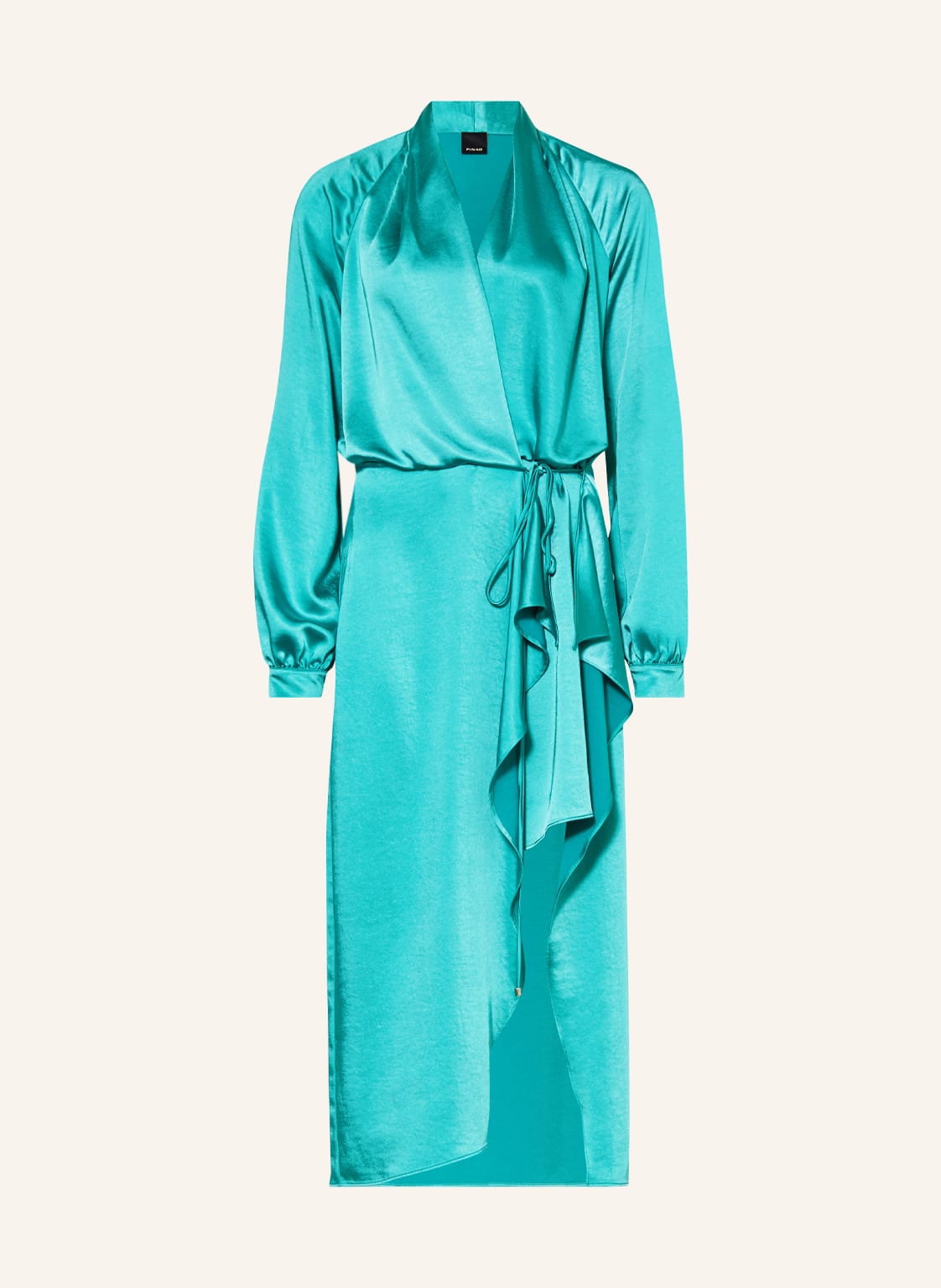 Image of Pinko Wickelkleid Los Terales Aus Satin gruen