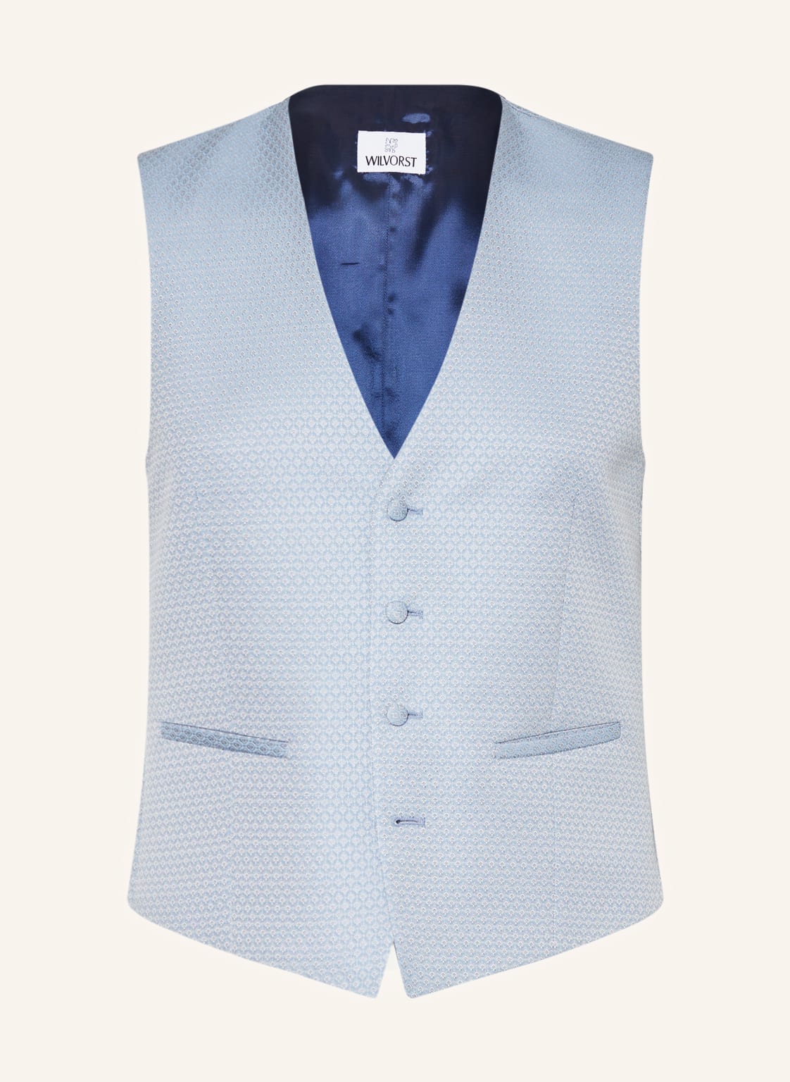 Image of Wilvorst Anzugweste Extra Slim Fit blau