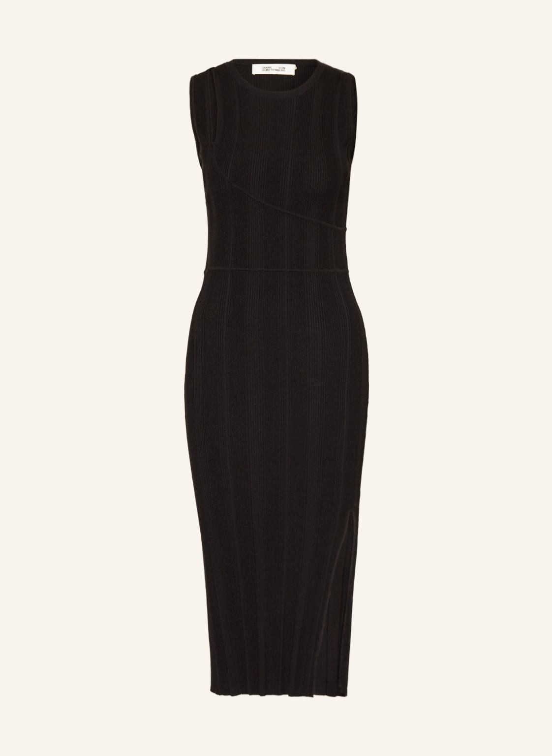 Image of Diane Von Furstenberg Strickkleid Mit Cut-Out schwarz