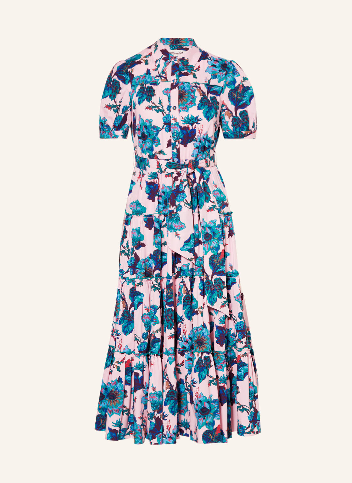 Image of Diane Von Furstenberg Hemdblusenkleid Queena rosa