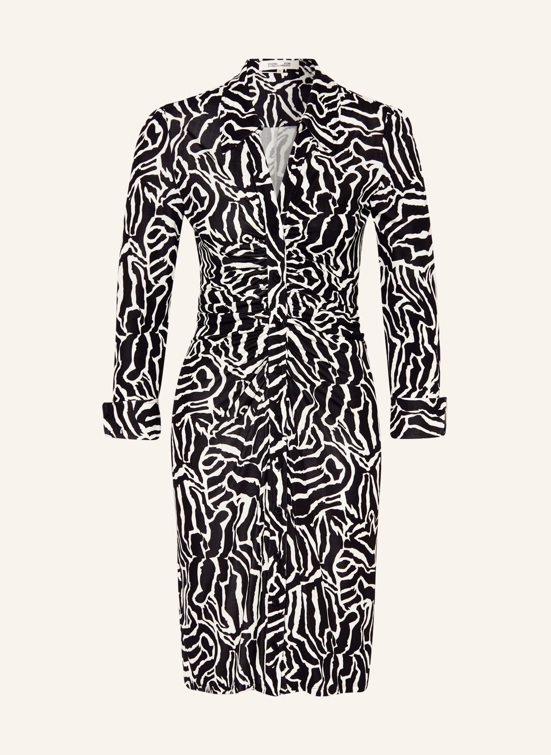 Image of Diane Von Furstenberg Kleid Sheska Mit 3/4-Arm schwarz
