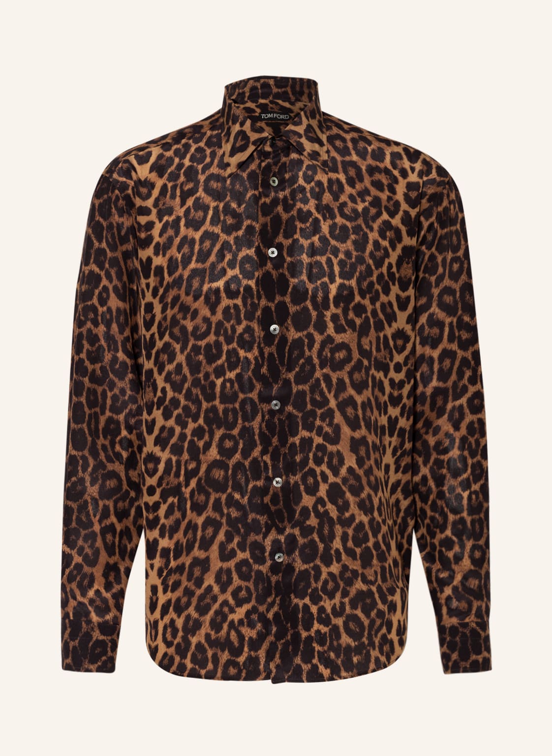 Image of Tom Ford Seidenhemd Regular Fit braun