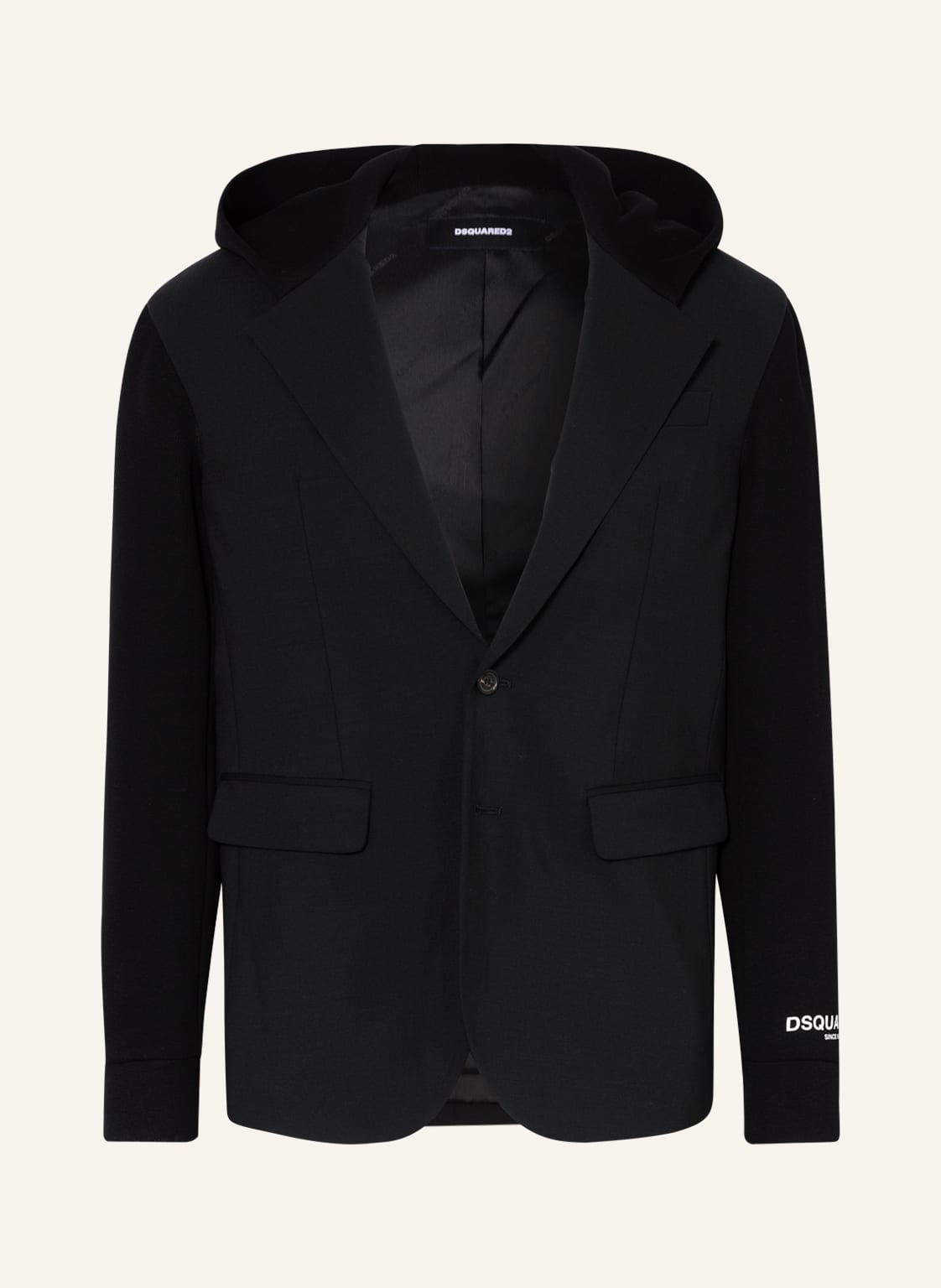 Image of dsquared2 Blazer Im Materialmix schwarz
