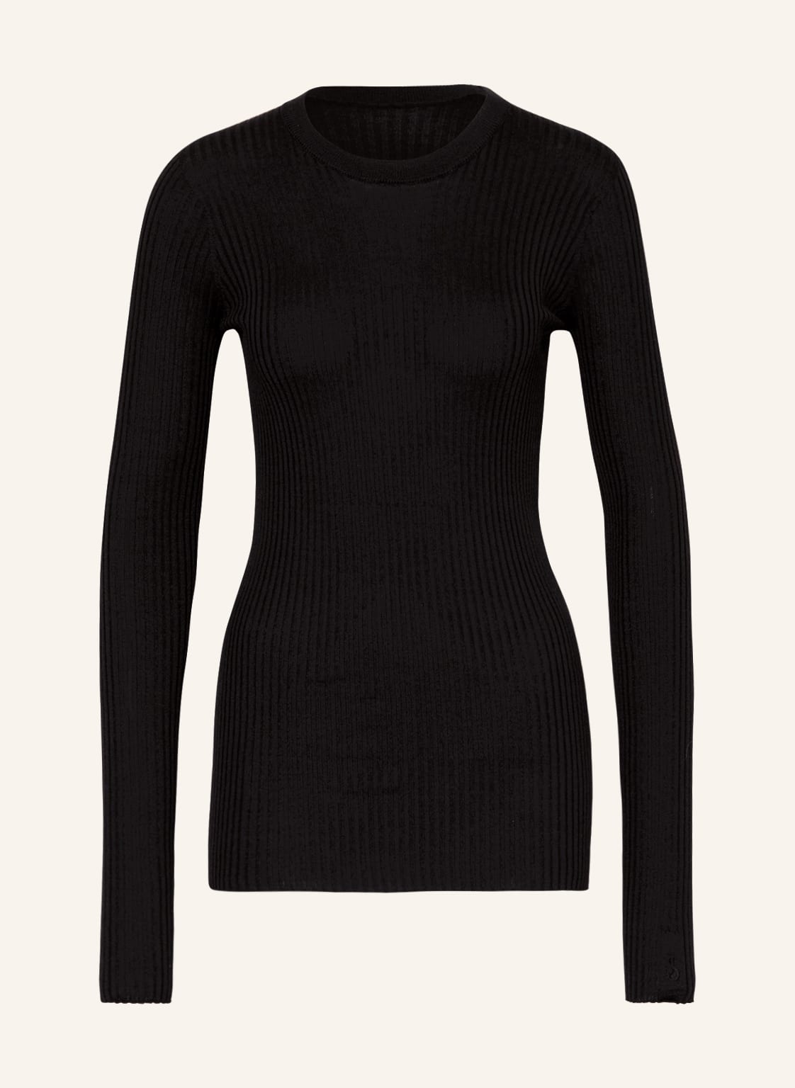 Image of Jil Sander Longsleeve Mit Seide schwarz